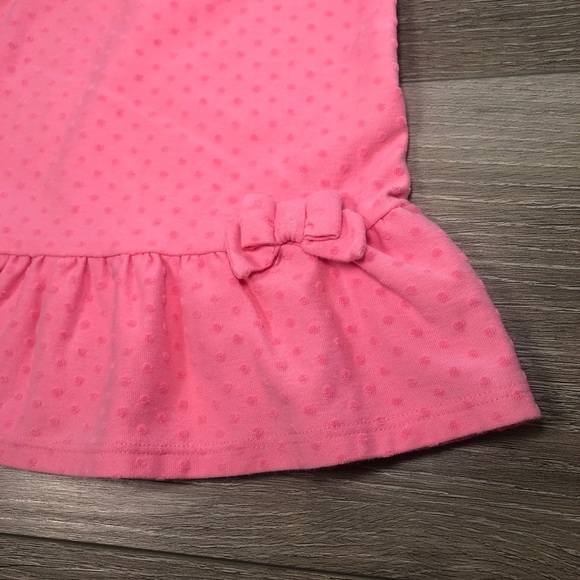 Janie And Jack Swiss Dot Rose Pink Dress Baby Girls Size 0-3 Months - Picture 3 of 7
